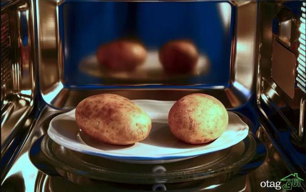 نحوه پخت سیب زمینی در مایکروویو به روشی ساده و لذیذ
