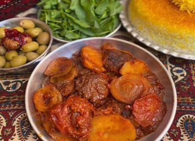 تاس کباب با گوشت چرخ نموده ، سریع ترین شام و ناهار سنتی ایرانی